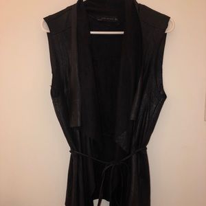 Black Suede ZARA Vest